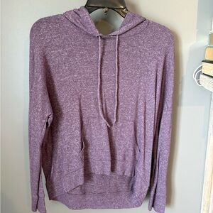 American Eagle Outfitters Heathered Mauve Drawstring Hoodie